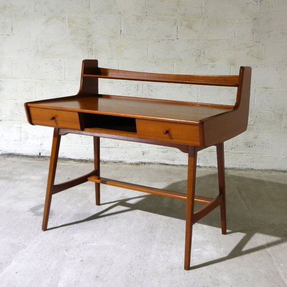 Mahogany Desk by Jacques Hauville for BEMA Editions, 1960 – Wood (photo 5 of 9)