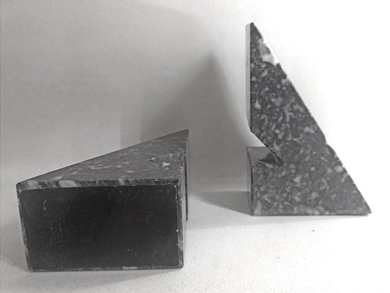 Image 1 of Paar Marmor-Buchstützen, 1970er Jahre