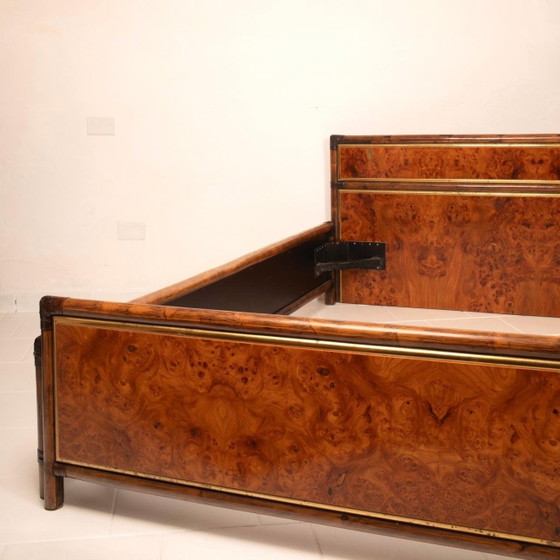 Cama King Size Alberto Smania Marango en Madera de Raíz y Latón Mid Century 1967 – Colchones y somieres (photo 12 of 20)