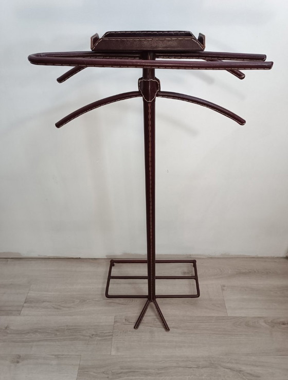 Lederen kledingstandaard van Jacques Adnet, 1950 – Kapstokken, Metal, Leather (photo 3 of 11)