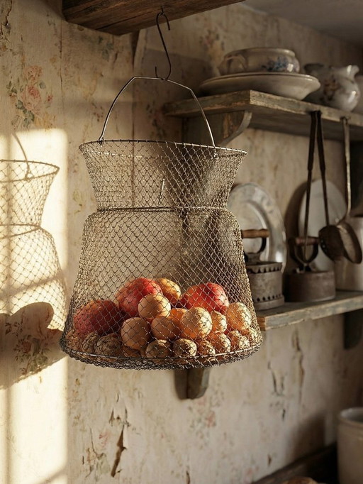 Vintage XL Fischerfischkorb oder -falle von Maillinox aus den 80er-90er Jahren