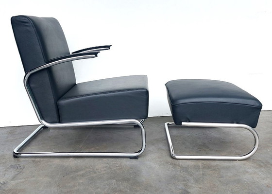 Image 1 of Thonet S411 footstool/pouf. Matches Gispen 405, among others | izgs