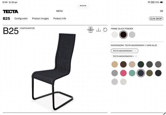 Image 1 of 6 x Tecta B25 dining chairs