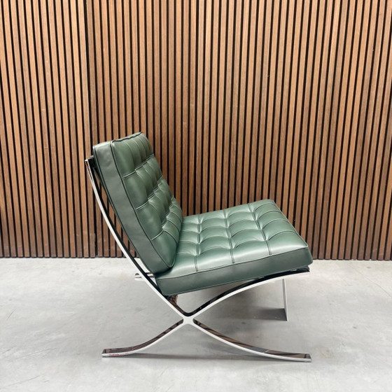 Image 1 of Knoll Barcelona chair - Bauhaus green