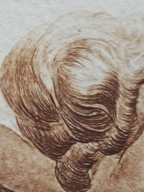 Nu allongé gravure sanguine – Lithographies et sérigraphies, Glass, Paper (photo 8 of 15)