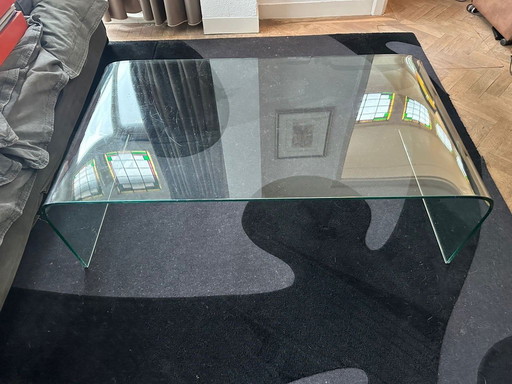 Glass design table by Fiam Waterfall 1970