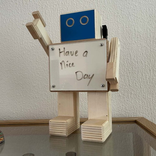 Studio Hamerhaai - Rijkswachter whiteBOT - 30cm - Bois massif - Fait main - Rijksmuseum - Dutch Design