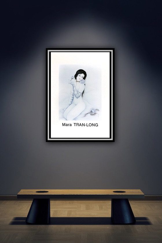 Image 1 of Mara Tran Long: Nu Á La Rose. Offsetlithografie in uitstekende staat. 