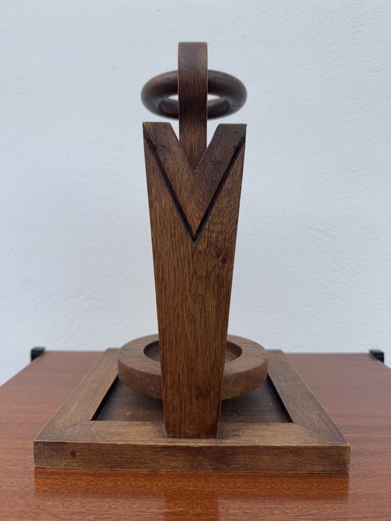 Image 1 of Porte bouteille bois années 60