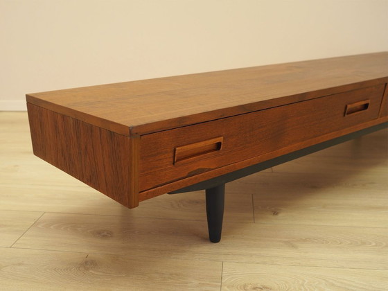 Image 1 of Buffet bas en teck, design danois, années 1960, fabriqué au Danemark