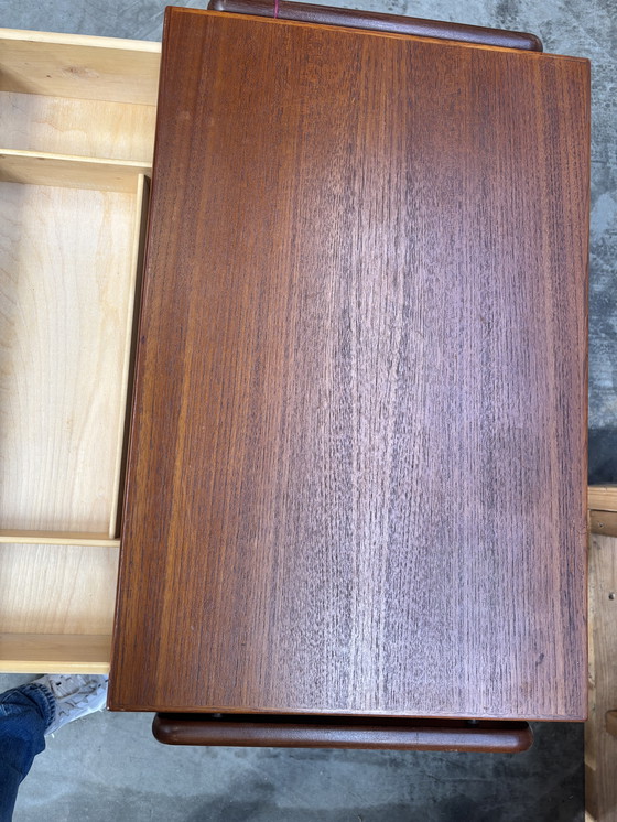 Image 1 of Vintage Danish Mid-Century Teak Sewing Cabinet/Chest