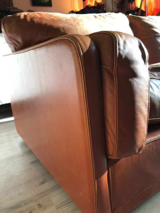 Image 1 of Canapé Poltrona Frau Socrates, design italien, cuir, cognac