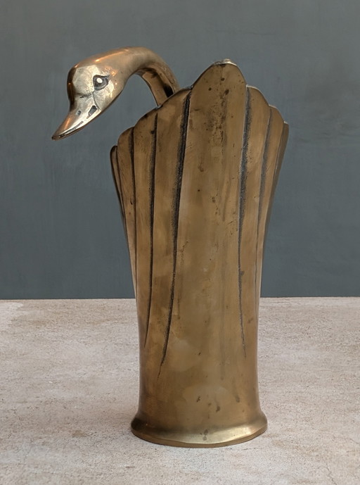 Brass Vase / Pourer, Swan