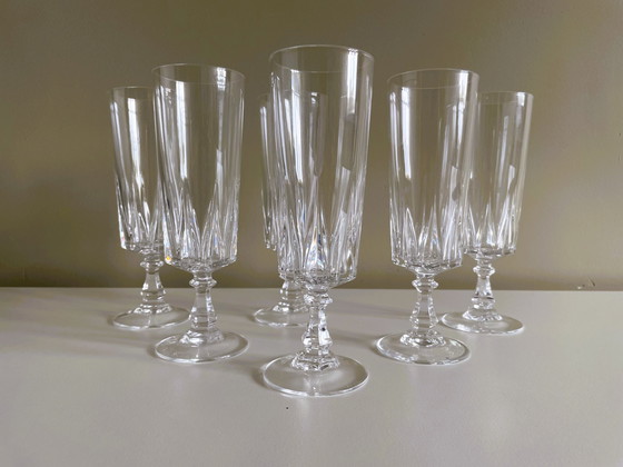 Image 1 of 6X Champagne Flutes Cristal D'Arques