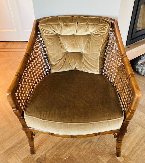 Image 1 of 70S Giorgetti Armchair, Hollywood Regency Style