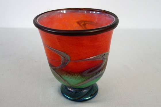 Image 1 of Vaso in pasta di vetro Saba Frères, Biot, Francia, 1997