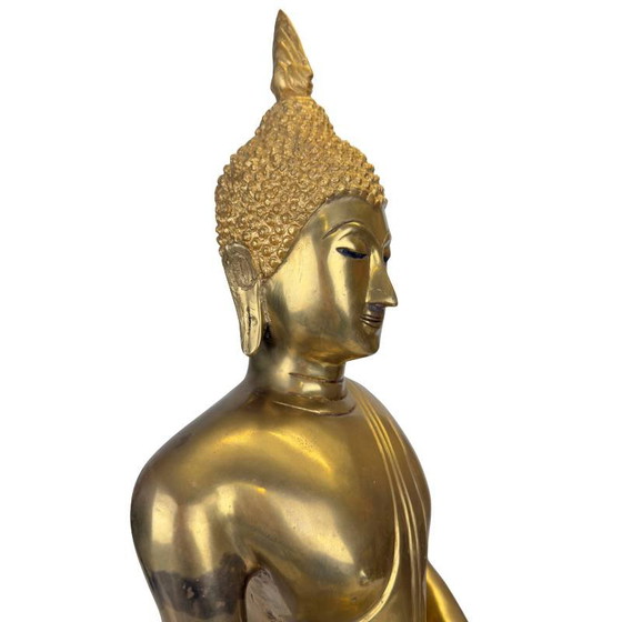 Buda tailandés antiguo – Período Rama V – Bronce dorado al fuego (54cm) – Esculturas (photo 15 of 17)