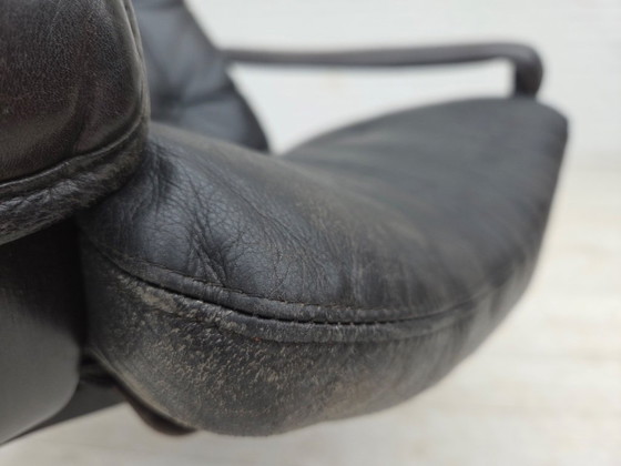 Image 1 of 1970s, Norwegian design by Ingmar Relling, model "Siesta", furniture leather.