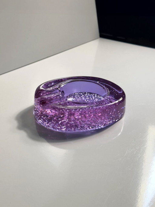 Vintage Glas Aschenbecher 70er Italien Palo Santo Schale Murano Alexandrit Mid Century 70er 1970 Neodym Zelezny Brod ZBS Flieder