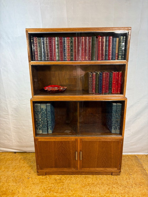 Librería modular apilable vintage Minty of Oxford | Años 50-60 | Roble | Diseño británico de mediados de (photo 2 of 10)