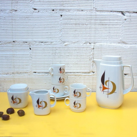 Image 1 of Vintage Bavarian Coffee Set from Schirnding Bavaria, 1950s, Set of 27