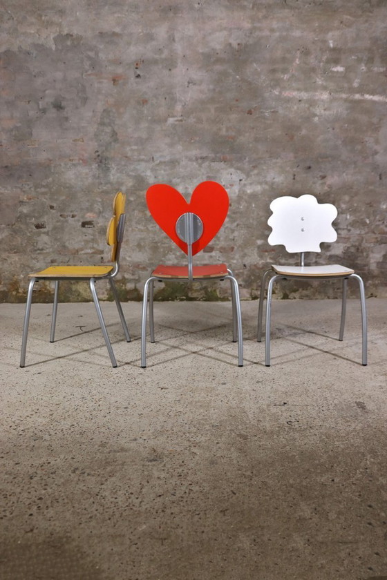 Image 1 of Agatha Ruiz de la Prada – “Agatha Infantil” Children’s Table and Chairs – Set of 4 – Amat-3 – Spain – 1990s