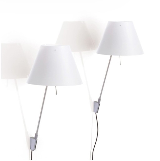 Pair of LUCEPLAN wall sconces model D13api Costanzina- Design Paolo Rizzatto- 1986