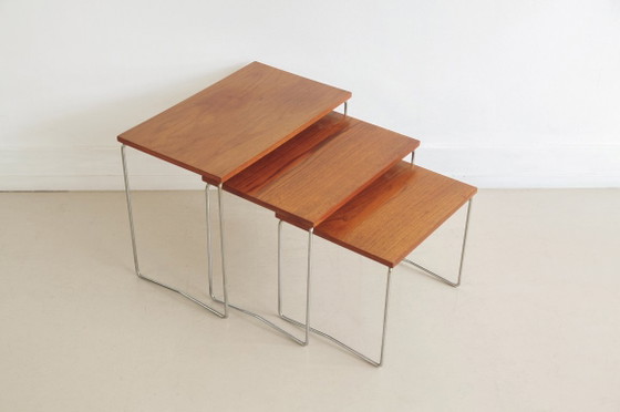 Image 1 of Nido nido in legno e cromo x3 Brabantia