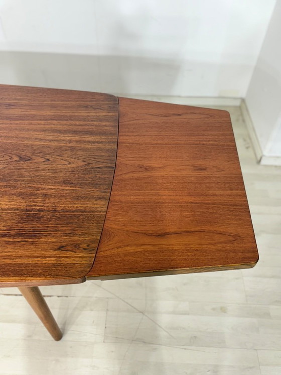 Image 1 of Magnifique table de salle à manger vintage design signée Henry Kjærnulf pour Bruno Hansen