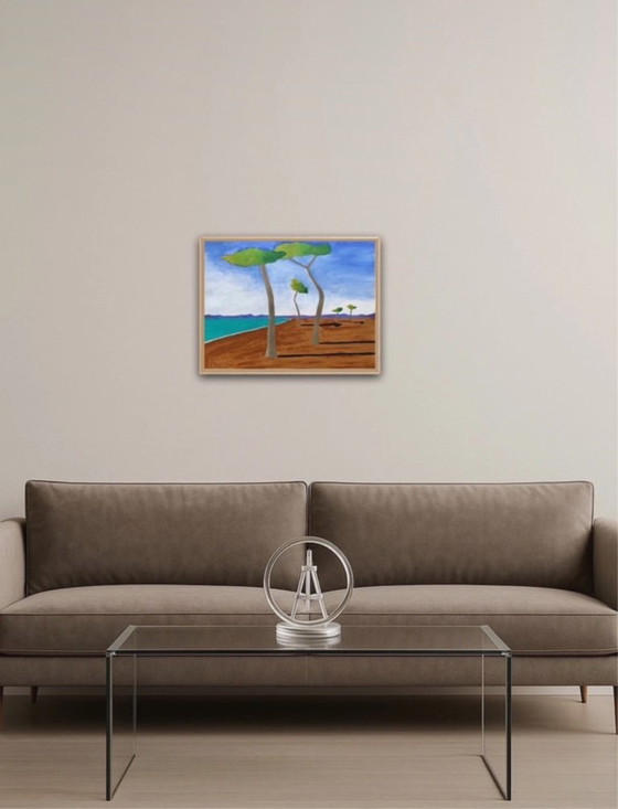 Image 1 of Acryl auf gerahmter Rohleinwand. 40 x 30 cm.