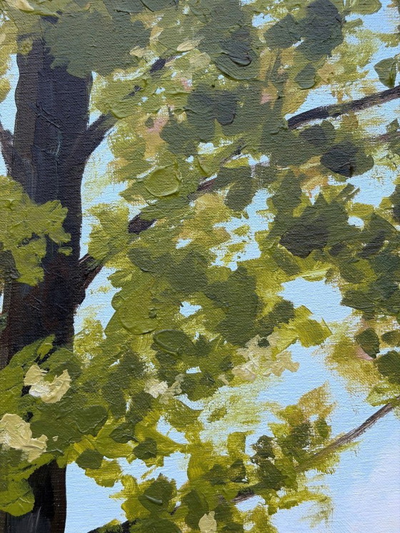 Image 1 of On My Way to School IV – Landscape with walking path | Acrylic on canvas
