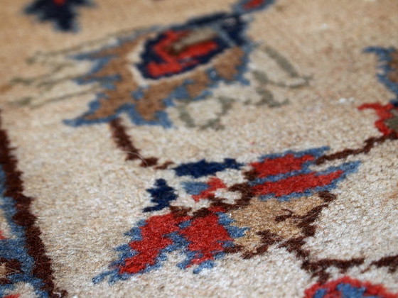 Image 1 of Handmade vintage Pakistani Lahore rug 2.5' x 4.6' (77cm x 141cm) 1950s