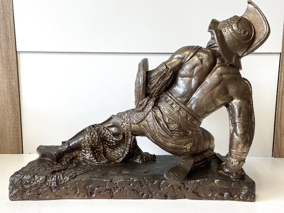 Image 1 of Ungewöhnliche Skulptur, signiert von WILLIAM MAROTTA, Original aus den USA von 1969, Gladiator