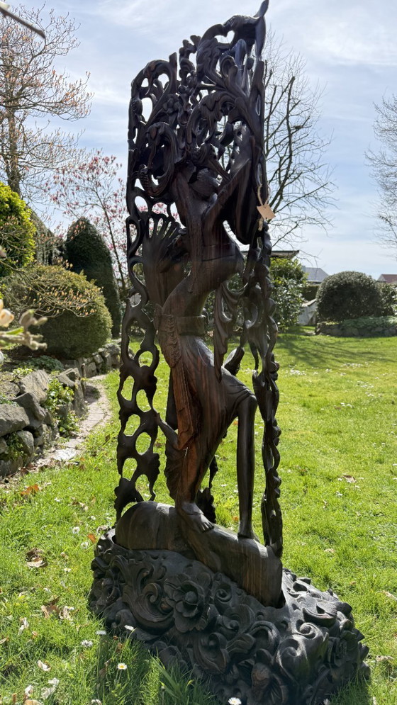 Image 1 of Monumental Balinese Coromandel Statue – 137 cm – Pita Maha Style