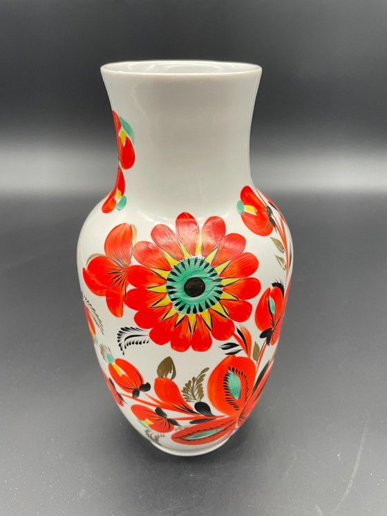 Vaso in ceramica ucraino Mid-Century con decoro floreale espressivo – Kiev (photo 6 of 6)