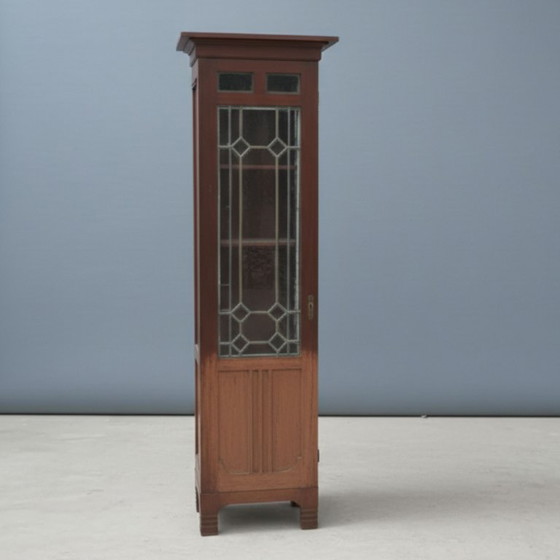 Image 1 of Pair of Art Nouveau Solid Wood Showcases, Central Europe, Circa 1910