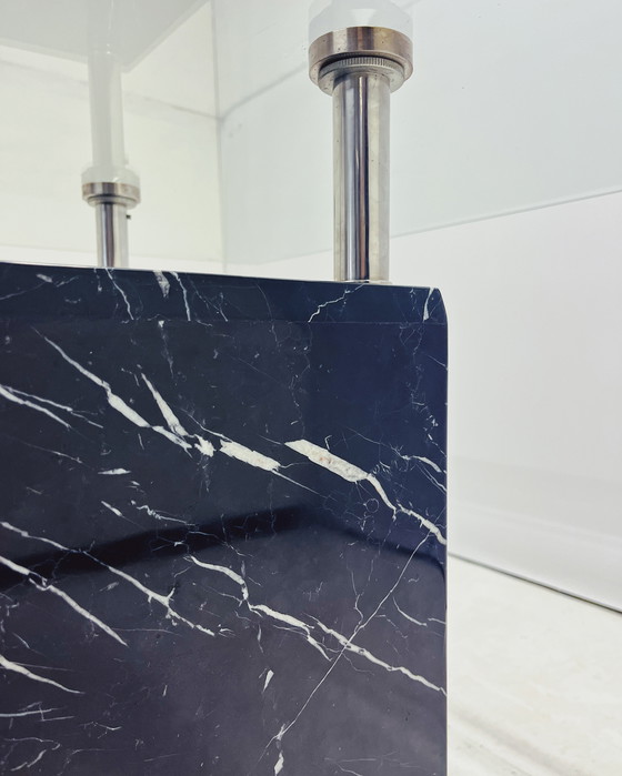 Image 1 of Table de salle à manger vintage Marbre Verre