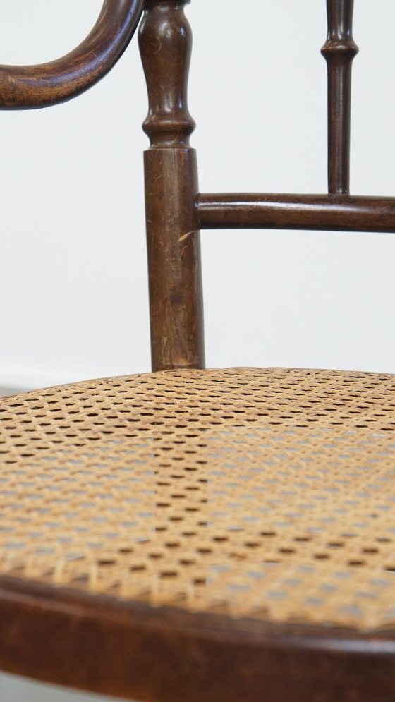 Image 1 of Originele Vintage Thonet Bistro Design Stoel Met Armleuningen