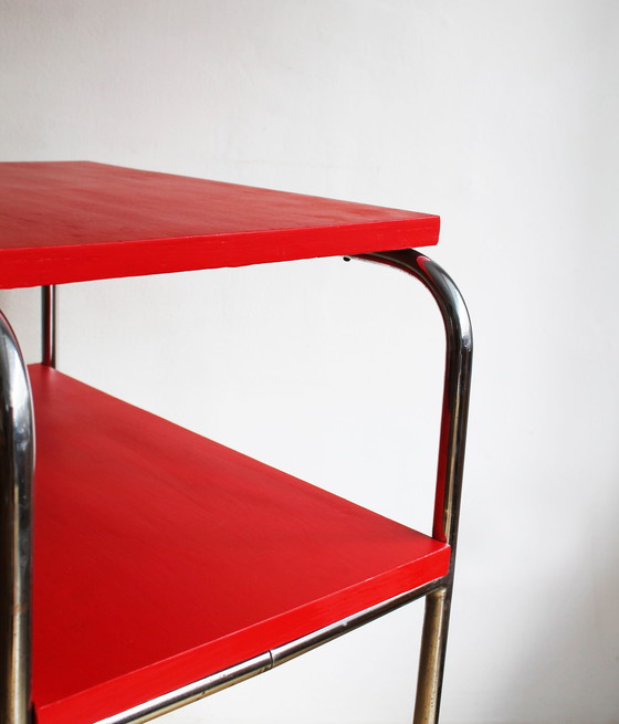 Image 1 of 1930's Modernist Tubular Side Table Model R7 by Slezak