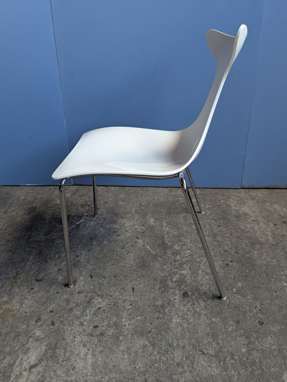 Sedia Vintage Delfy - design Gino Carollo per Ciacci Kreaty – Sedie da pranzo, Cromo, Plastica (photo 6 of 8)