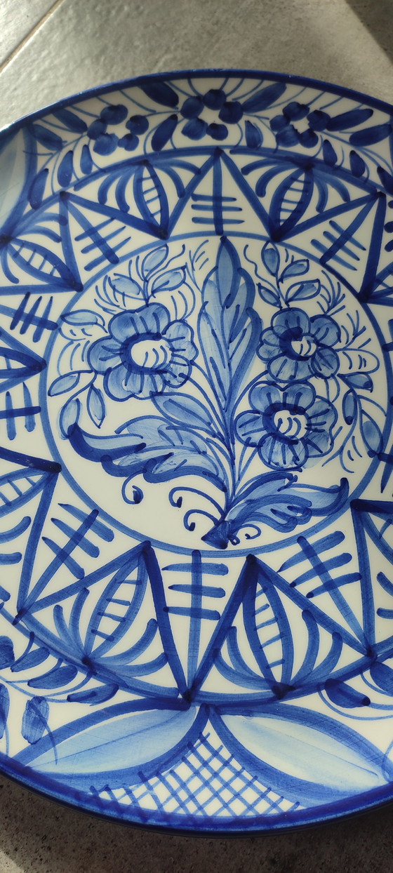 Image 1 of Große Wandplatte aus Majolika, signiert von Enrique Crespo, Artesania, 1970er Jahre