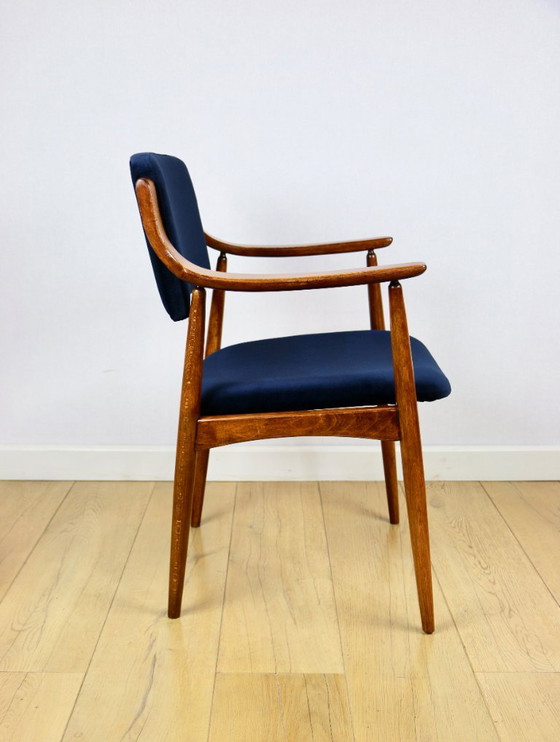 Poltrona da ufficio danese vintage - Blu navy – Axel Concept, Poltrone, Wood (photo 7 of 10)