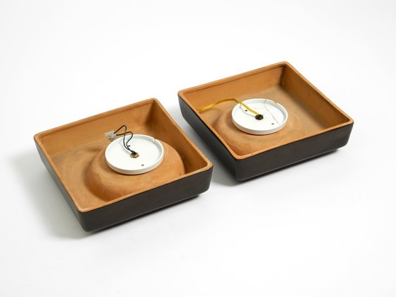 Image 1 of Dos preciosas lámparas de pared de cerámica originales de la Era Espacial de los años 70