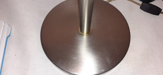 Image 1 of Reliving Mid-century Bi-color Hollywood/Regency table-sideboard lamp