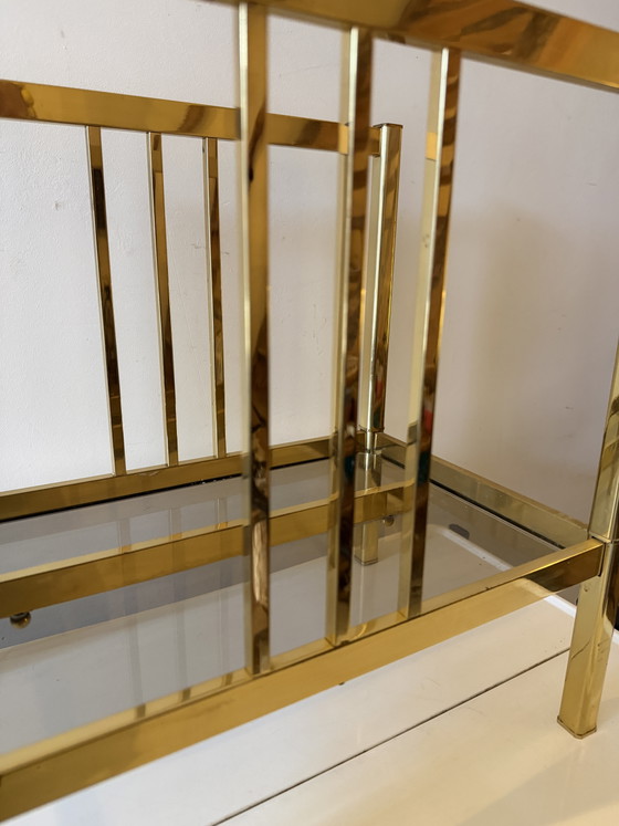 Hollywood Regency Magazine rack – Glass, Metal (photo 6 of 7)