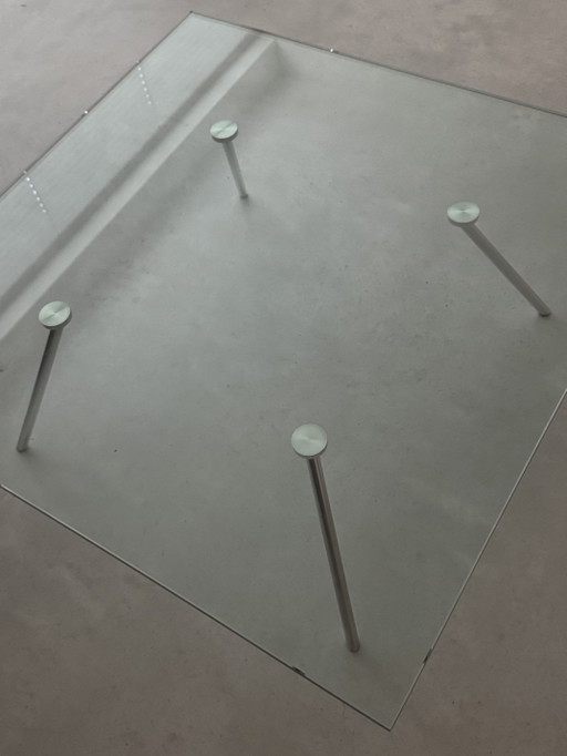 Tavolino da caffè Maupertuus 100 x 100 cm – salontafels, Glass, Metal (photo 2 of 5)