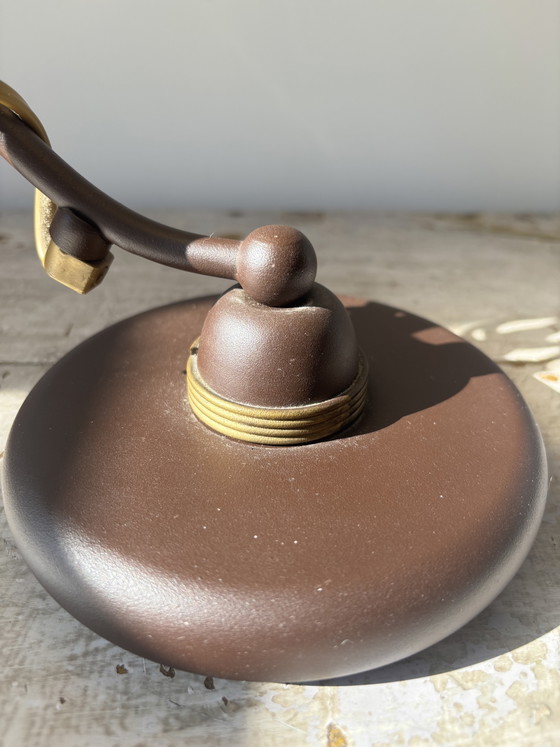 Lampada da tavolo vintage italiana Art Nouveau con vetro a forma di fiore – Vintage Italy, Lampade da tavolo (photo 7 of 10)