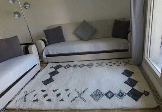 Wit handgemaakt traditioneel wollen vloerkleed 300/200cm – Vloerkleden en tapijten, Wool (photo 4 of 9)
