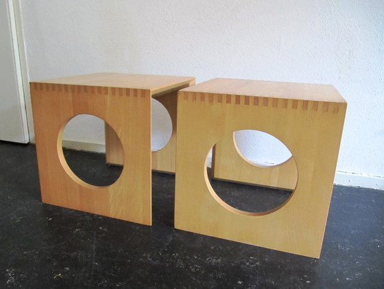 Image 1 of 2x Jens Quistgaard Mesas auxiliares Cube Richard Nissen
