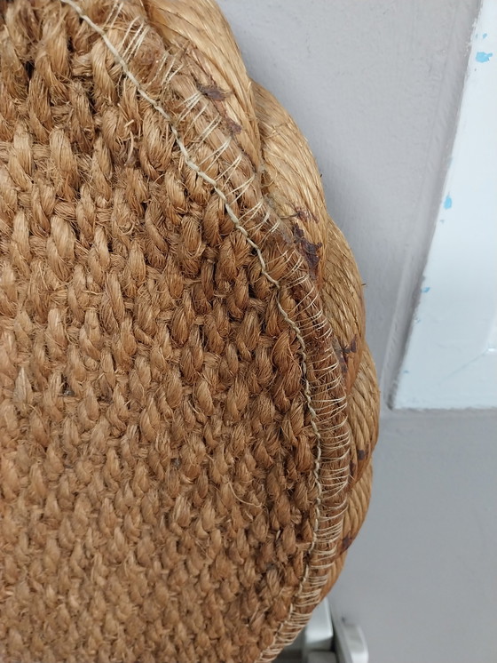 Image 1 of 1 x Adoux Minet round rope mirror. 47cm diameter, 1950s